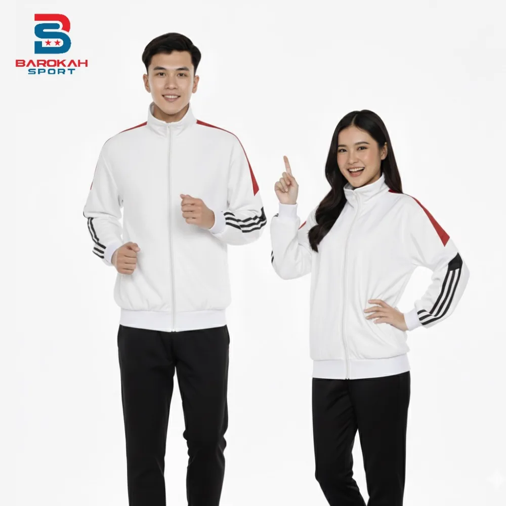 HM Barokah - Jaket Olahraga Laki Laki Perempuan Jaket Training Unisex Atasan Jaket olahraga tracktop pakaian olahraga sport outdoor fitnes gym running