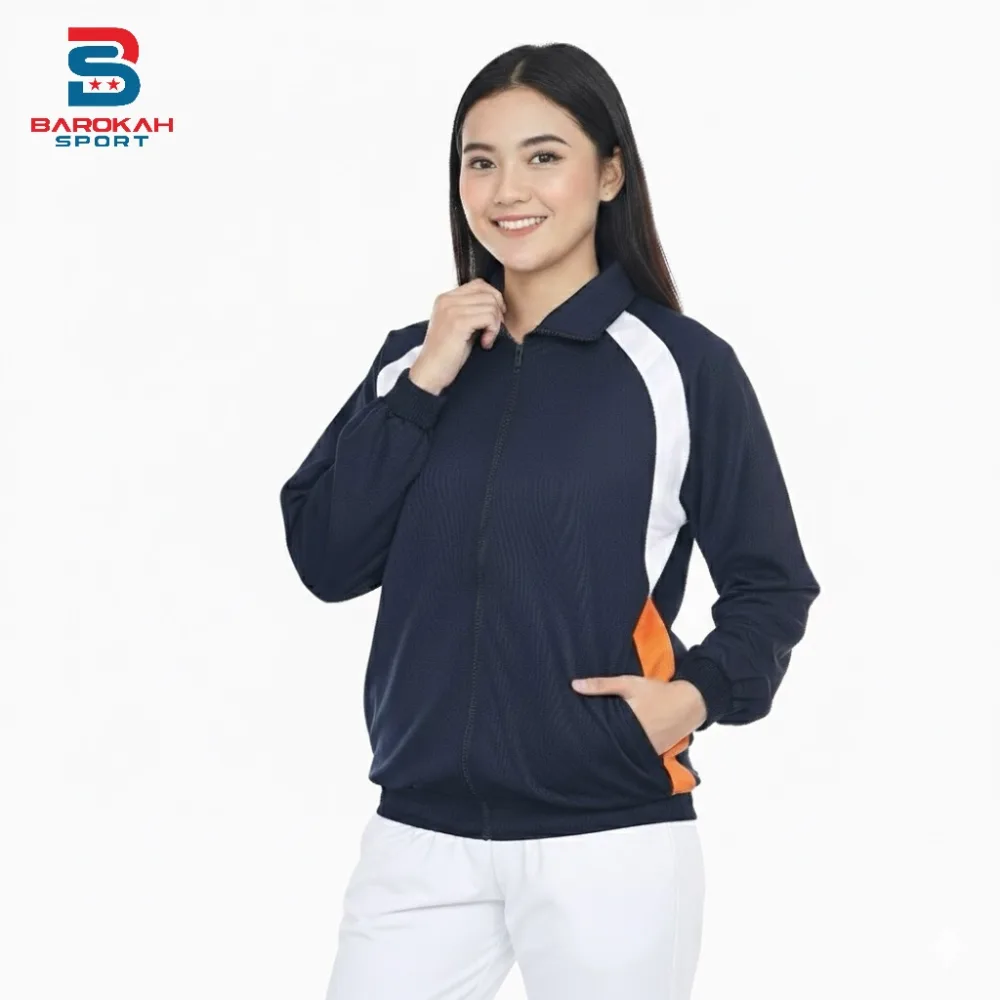 HM Barokah - Jaket Olahraga Pria Wanita Jaket Training Laki Laki Perempuan Atasan Jaket lari senam gym jogging