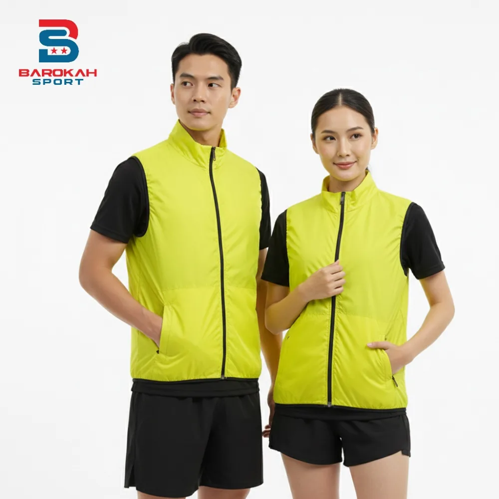 Jaket Olahraga Rompi Parasut Jogging Vest Jacket Running
