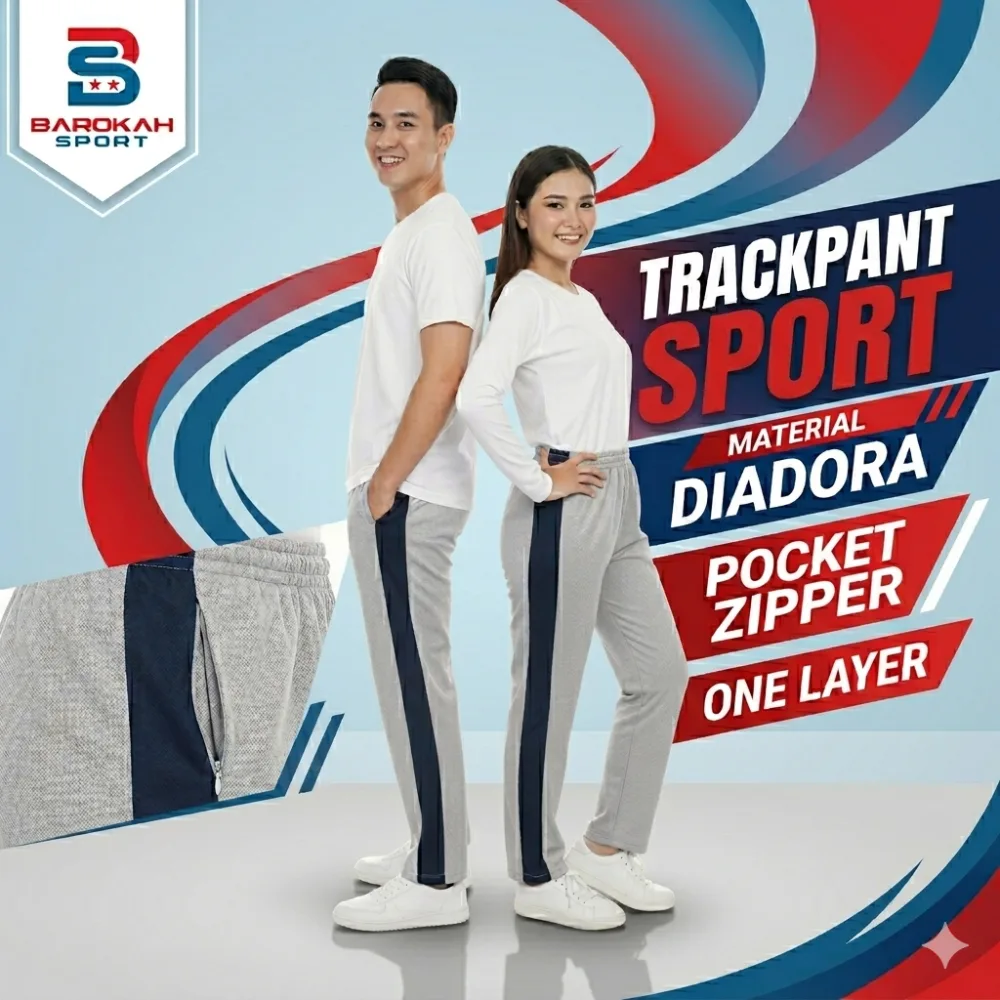 HM Barokah - Celana Training Panjang Olahraga Pria Wanita Gym Lari Running Jogger Pants Sport