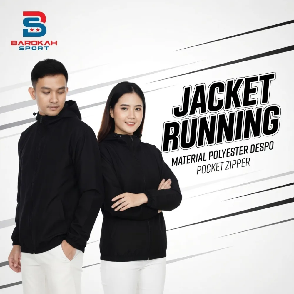 Jaket Parasut Waterproof Jacket Sauna Parasit Hoodie Jaket Olahraga Running Jogging Cycling Gym Pria Wanita
