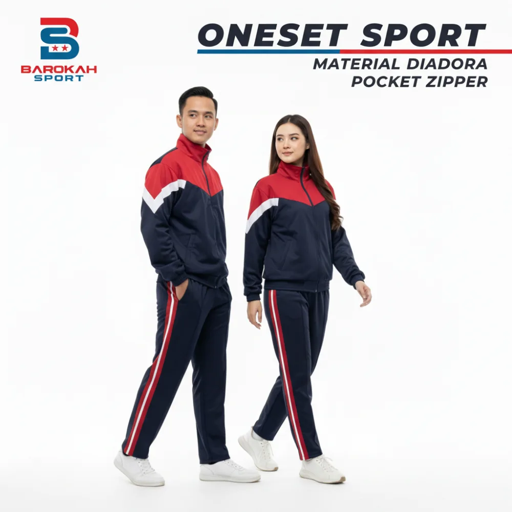 HM Barokah - One Set Olahraga Seragam Setelan Olahraga Running Jogging Bahan Tebal