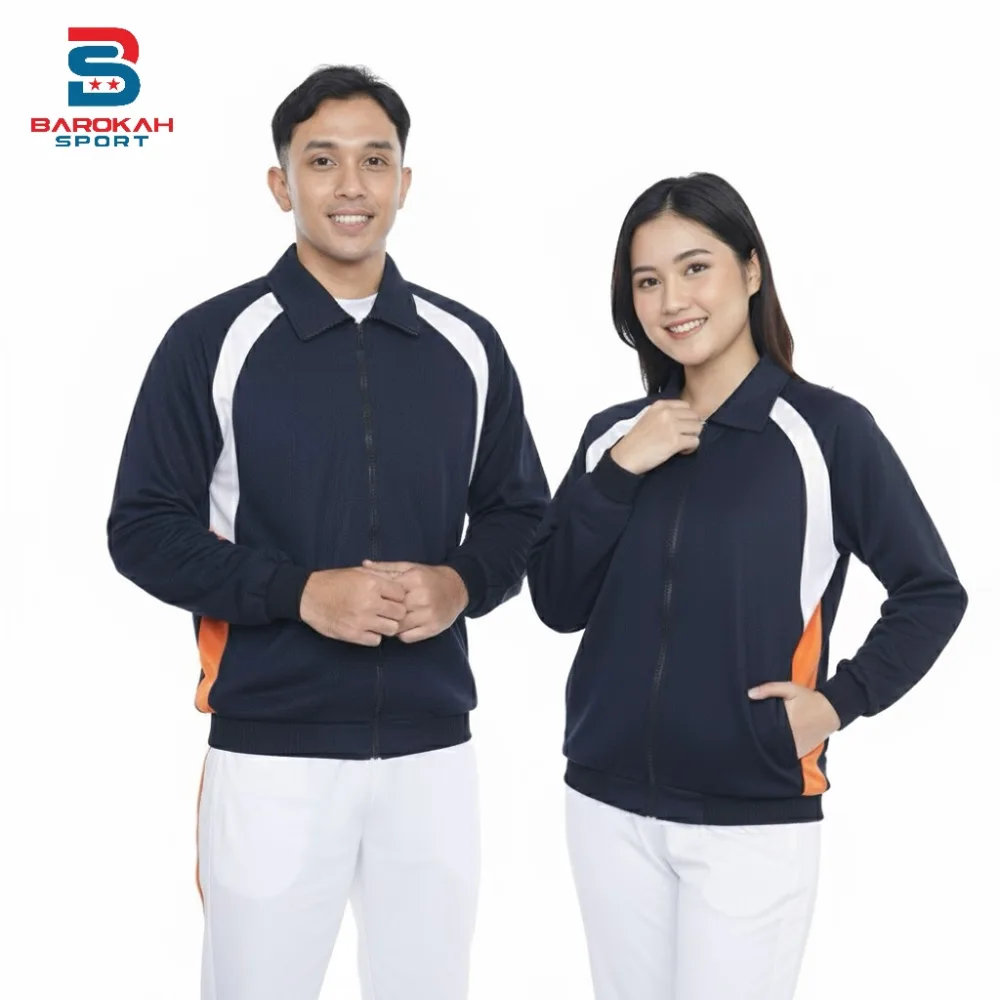 HM Barokah - Jaket Olahraga Pria Wanita Jaket Training Laki Laki Perempuan Atasan Jaket lari senam gym jogging