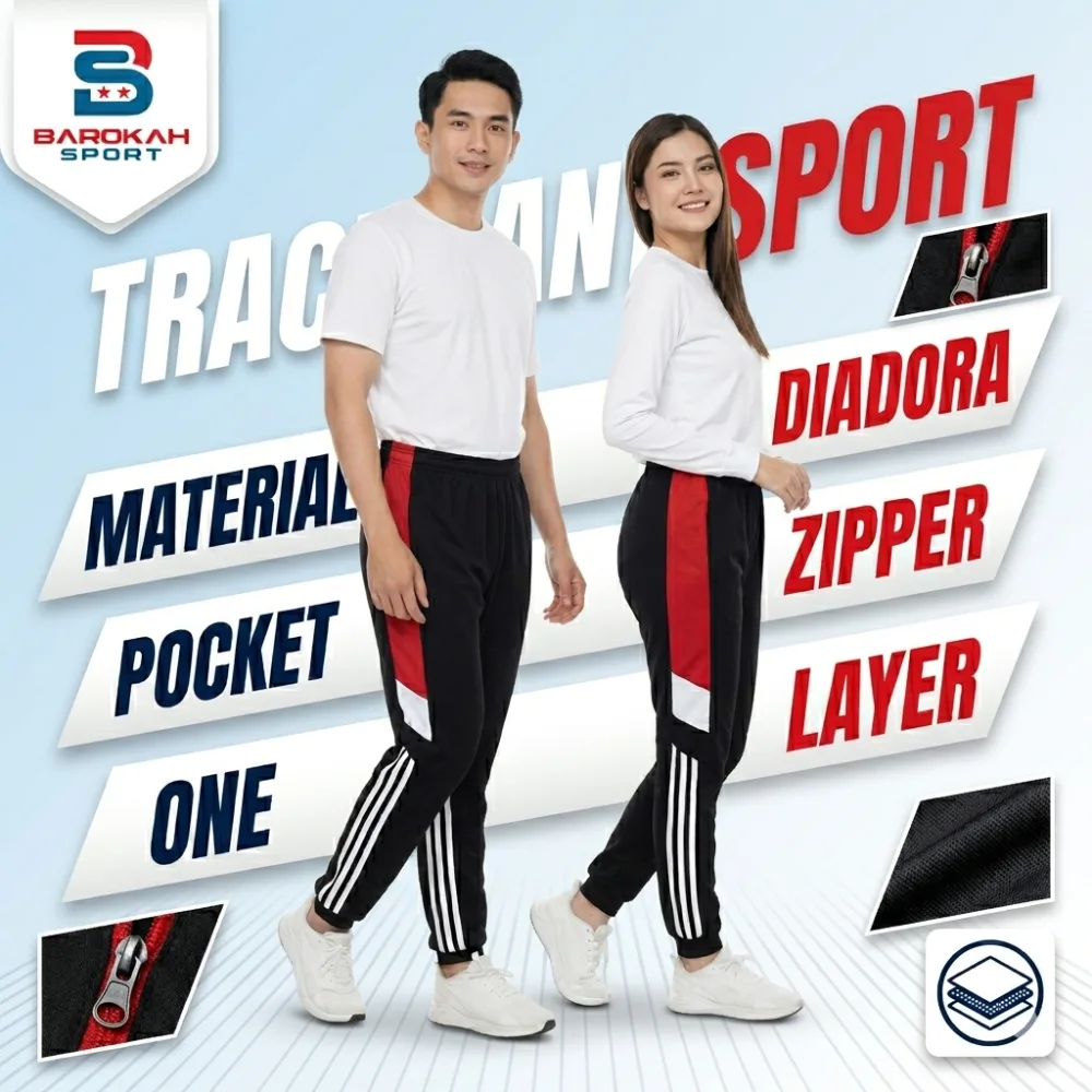 HM Barokah - Celana Olahraga Panjang Pria Wanita Celana Training Panjang Unisex celana trackpant jogger lari bersepeda senam jogging running gym cycling celana sport latihan fitnes