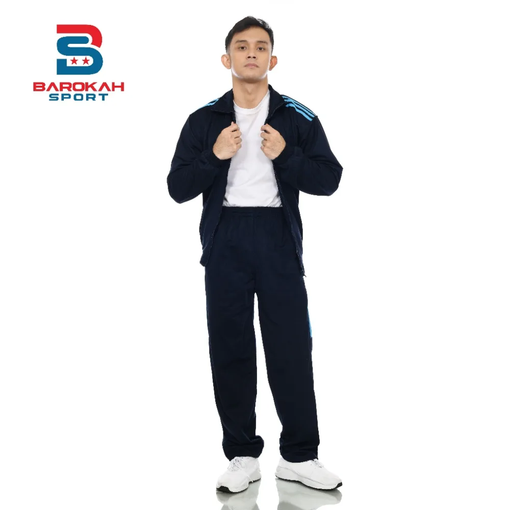 Setelan Olahraga Pria Seragam Olahraga Tim Setelan Jaket Celana Sport Training Trening Senam Running Gym Fitness Outdoor Windbreaker