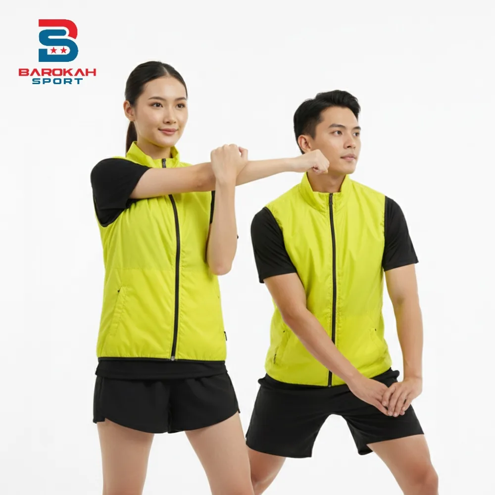 Jaket Olahraga Rompi Parasut Jogging Vest Jacket Running