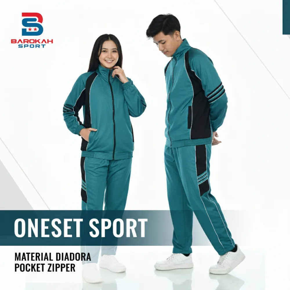 Setelan Training Olahraga Unisex Pria Wanita Jaket Celana Sport Outdoor untuk Running, Gym, Fitness & Senam
