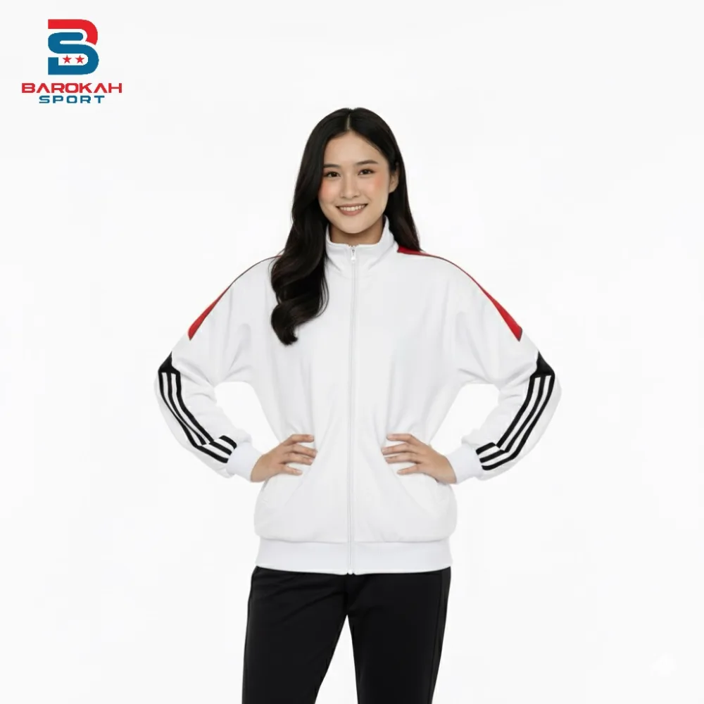 HM Barokah - Jaket Olahraga Laki Laki Perempuan Jaket Training Unisex Atasan Jaket olahraga tracktop pakaian olahraga sport outdoor fitnes gym running