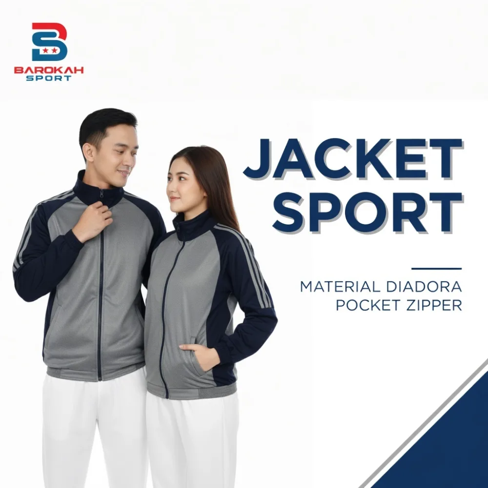 Jaket olahraga jaket training tracktop sport atasan pakaian olahraga running gym