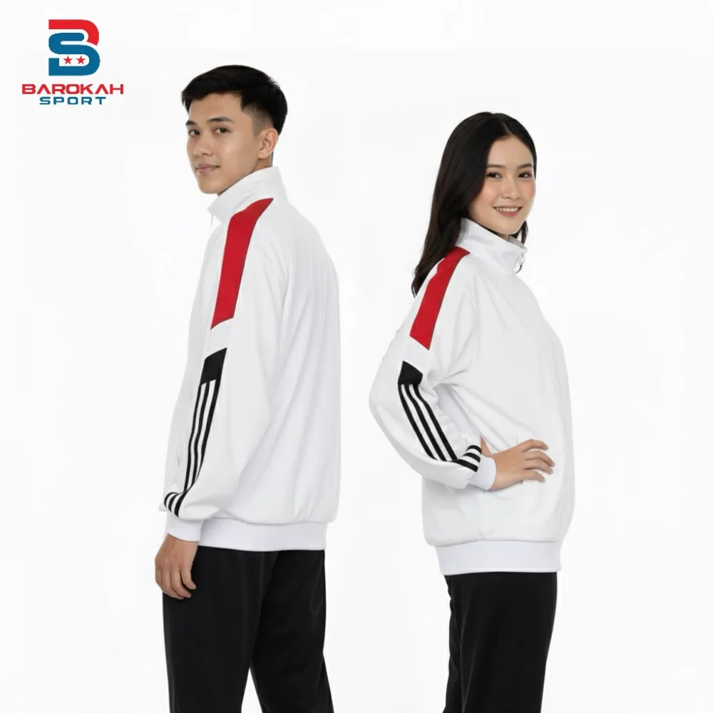 HM Barokah - Jaket Olahraga Laki Laki Perempuan Jaket Training Unisex Atasan Jaket olahraga tracktop pakaian olahraga sport outdoor fitnes gym running