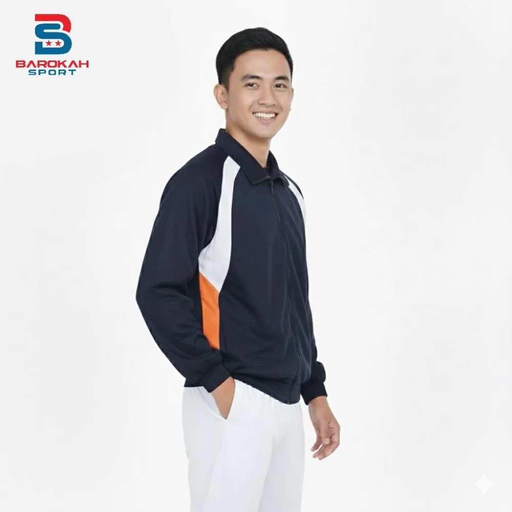 HM Barokah - Jaket Olahraga Pria Wanita Jaket Training Laki Laki Perempuan Atasan Jaket lari senam gym jogging