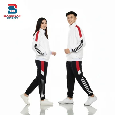 HM Barokah - Setelan Olahraga Pria Wanita Training One Set Jaket Celana Olahraga Unisex Seragam Pakaian Sport Olahraga Running Gym Fitness