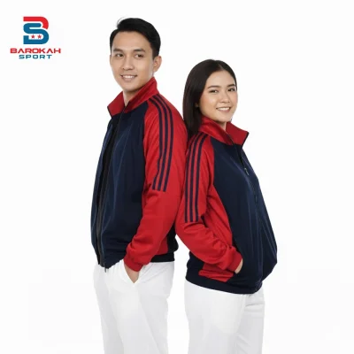 Jaket olahraga jaket training tracktop sport atasan pakaian olahraga running gym