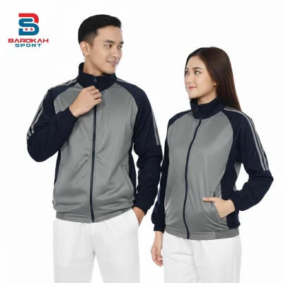 Jaket olahraga jaket training tracktop sport atasan pakaian olahraga running gym