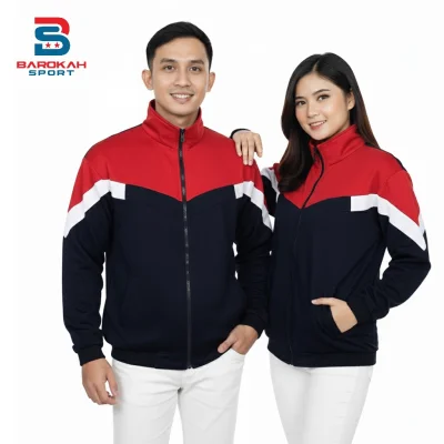 HM Barokah - Jaket Olahraga Laki Laki Perempuan Jaket Training Unisex Jaket lari/bersepeda senam/jogging/running/gym/cycling