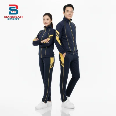 Barokah Sport Setelan Olahraga Pria Wanita Unisex | Jaket dan Celana Training Sport Gym Jogging Running Cycling