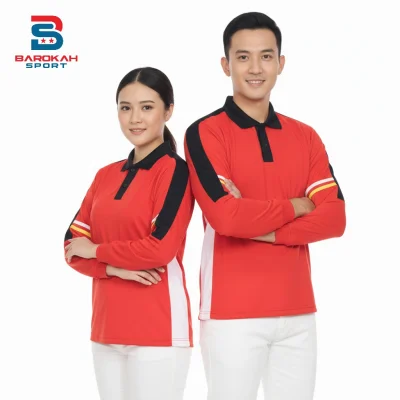 HM Barokah - Baju Training kaos Olahraga Lengan Panjang Baju Olahraga Senam Baju Olahraga Pria Wanita Kaos Wangki Olahraga Atasan olahraga baju fitnes kaos senam gym lari running Seragam Olahraga