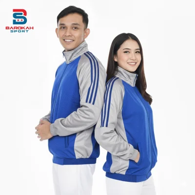 Jaket olahraga jaket training tracktop sport atasan pakaian olahraga running gym