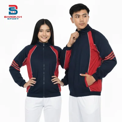 Jaket Olahraga Pria Wanita Bahan Premium Training Sport Jacket Gym Lari