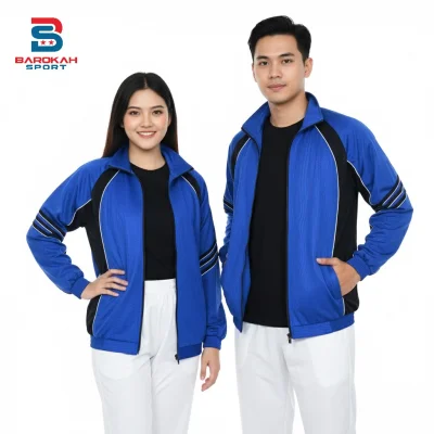 Jaket Olahraga Pria Wanita Bahan Premium Training Sport Jacket Gym Lari