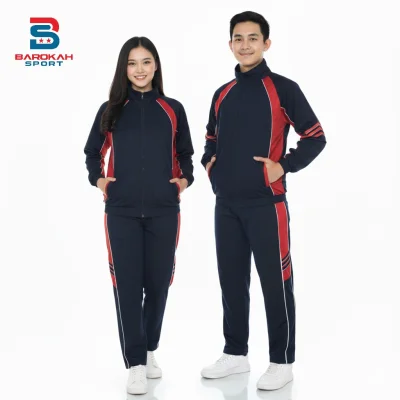 Setelan Training Olahraga Unisex Pria Wanita Jaket Celana Sport Outdoor untuk Running, Gym, Fitness & Senam