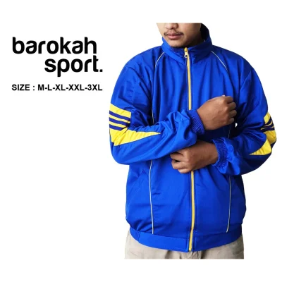 Jaket Olahraga Unisex Pria Wanita Tracktop Windbreaker untuk Running, Gym, Fitness & Bersepeda