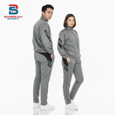 Barokah Sport Setelan Olahraga Pria Wanita Unisex | Jaket dan Celana Training Sport Gym Jogging Running Cycling