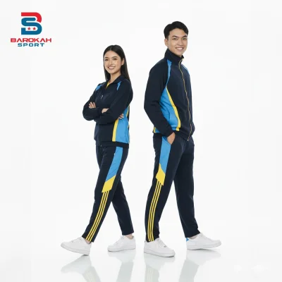 HM Barokah - One set olahraga Pria Wanita Setelan olahraga Unisex jaket celana jaket training jaket trening celana trening seragam olahraga gym jogging running cycling