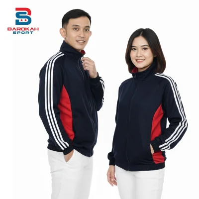 HM Barokah - Jaket Olahraga Laki Laki Perempuan Jaket Training Unisex Jaket Trening Jacket Sport Trening Running Jogging Senam Gym Fitness Sepeda