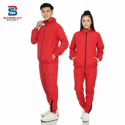 HM Barokah -  One set Jaket dan Celana Parasut Setelan Jaket dan Celana Olahraga Parasut Pria Wanita jaket sauna suit running setelan olahraga parasut jogging gym