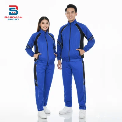 Setelan Training Olahraga Unisex Pria Wanita Jaket Celana Sport Outdoor untuk Running, Gym, Fitness & Senam