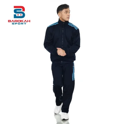 Setelan Olahraga Pria Seragam Olahraga Tim Setelan Jaket Celana Sport Training Trening Senam Running Gym Fitness Outdoor Windbreaker