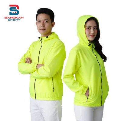 Jaket Parasut Waterproof Jacket Sauna Parasit Hoodie Jaket Olahraga Running Jogging Cycling Gym Pria Wanita