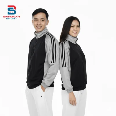 Jaket olahraga jaket training tracktop sport atasan pakaian olahraga running gym
