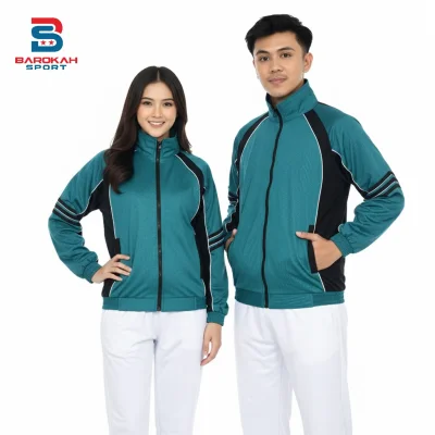 Jaket Olahraga Pria Wanita Bahan Premium Training Sport Jacket Gym Lari