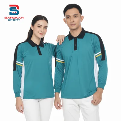 HM Barokah - Baju Training kaos Olahraga Lengan Panjang Baju Olahraga Senam Baju Olahraga Pria Wanita Kaos Wangki Olahraga Atasan olahraga baju fitnes kaos senam gym lari running Seragam Olahraga