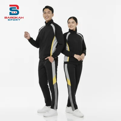 HM Barokah - One set olahraga Pria Wanita Setelan olahraga Unisex jaket celana jaket training jaket trening celana trening seragam olahraga gym jogging running cycling