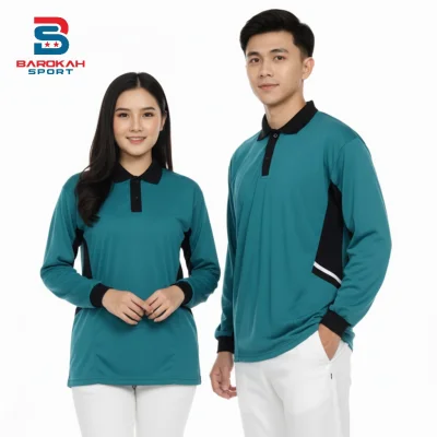 Kaos Olahraga Tangan Panjang Baju Atasan Olahraga Senam fitnes kaos senam gym lari running