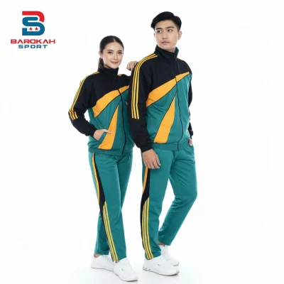 HM Barokah Setelan Olahraga Pria Wanita Unisex | Setelan Training Jaket Celana Sport Outdoor Running Gym Fitness