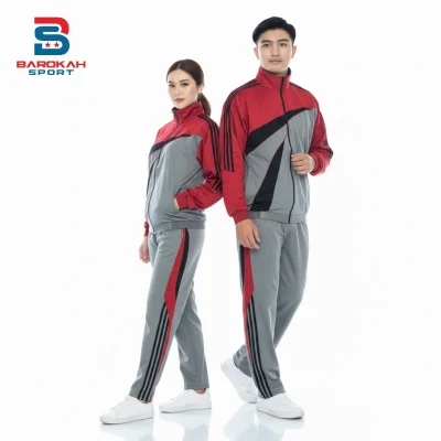 HM Barokah Setelan Olahraga Pria Wanita Unisex | Setelan Training Jaket Celana Sport Outdoor Running Gym Fitness