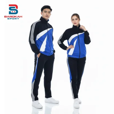 HM Barokah Setelan Olahraga Pria Wanita Unisex | Setelan Training Jaket Celana Sport Outdoor Running Gym Fitness