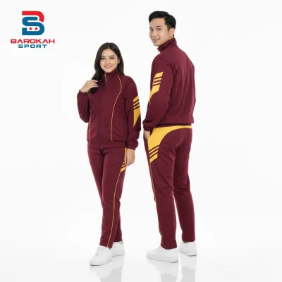 Barokah Sport Setelan Olahraga Pria Wanita Unisex | Jaket dan Celana Training Sport Gym Jogging Running Cycling