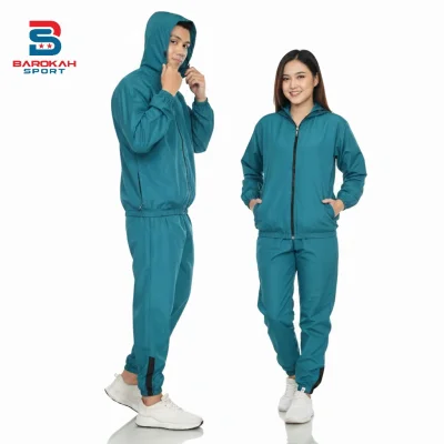 HM Barokah -  One set Jaket dan Celana Parasut Setelan Jaket dan Celana Olahraga Parasut Pria Wanita jaket sauna suit running setelan olahraga parasut jogging gym