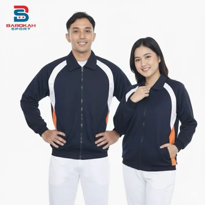 HM Barokah - Jaket Olahraga Pria Wanita Jaket Training Laki Laki Perempuan Atasan Jaket lari senam gym jogging