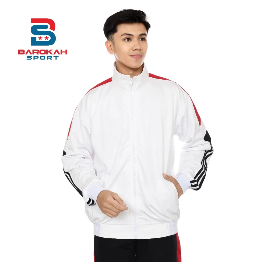 HM Barokah - Jaket Olahraga Laki Laki Perempuan Jaket Training Unisex Atasan Jaket olahraga tracktop pakaian olahraga sport outdoor fitnes gym running