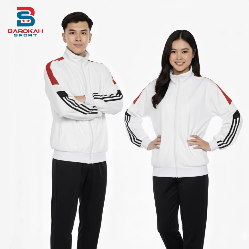 HM Barokah - Jaket Olahraga Laki Laki Perempuan Jaket Training Unisex Atasan Jaket olahraga tracktop pakaian olahraga sport outdoor fitnes gym running