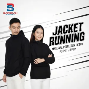 Jaket Parasut Waterproof Jacket Sauna Parasit Hoodie Jaket Olahraga Running Jogging Cycling Gym Pria Wanita