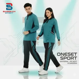 HM Barokah -  oneset kaos celana training olahraga pria stelan seragam baju olahraga