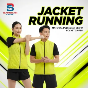Jaket Olahraga Rompi Parasut Jogging Vest Jacket Running