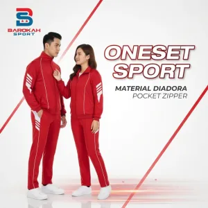Barokah Sport Setelan Olahraga Pria Wanita Unisex | Jaket dan Celana Training Sport Gym Jogging Running Cycling
